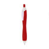bubble plastic ball pen with curved grip and red body