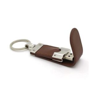 GFY1038 Magnetic PU Leather Flash Drive with Key Ring
