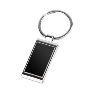 gloss metal key holder with silver finish and rectangular design