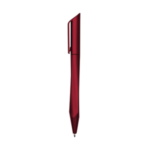Giftsdepot-Flexi-Plastic-Ball-Pen-view-main-red flexi plastic ball pen in red with modern curved design