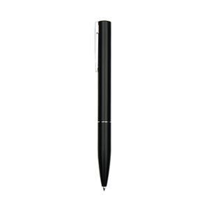 berlin metal ball pen in black with silver clip and polished finish