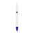 oasis plastic ball pen in white with blue grip and colorful options