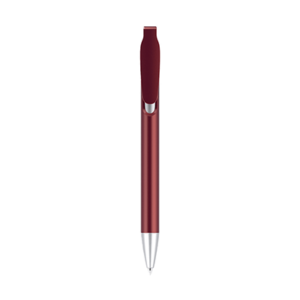 oasis prime plastic ball pen in red with silver tip and colourful finish
