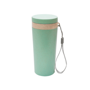 pollen eco wheat fiber tumbler with strap in green color