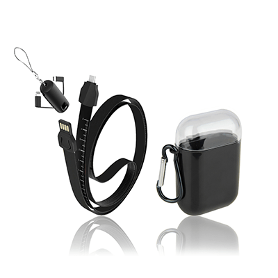 Giftsdepot Solitaire 3 In 1 Charging Cable View Case GIH1162 Solitaire 3 in 1 Charging Cable