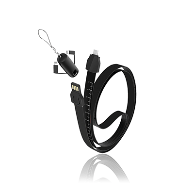 Giftsdepot Solitaire 3 In 1 Charging Cable View Main GIH1162 Solitaire 3 in 1 Charging Cable