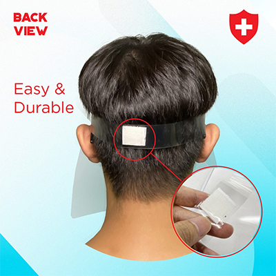 Giftsdepot - Covid-19 Kit, Face Shield, White Color, Back View, Malaysia