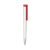 cali plastic ball pen with red clip and slim silver barrel