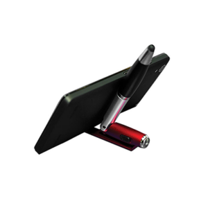 Giftsdepot - 4 In 1 Plastic Stylus Pen, Blue & Red Color, Phone-Holder, Malaysia