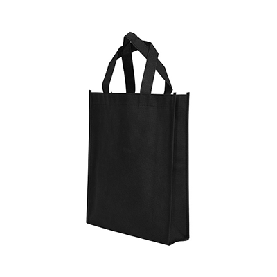 Giftsdepot-Non-Woven-Bag-A4-(stitches)-view-main non woven bag a4 in black with sturdy stitched finish