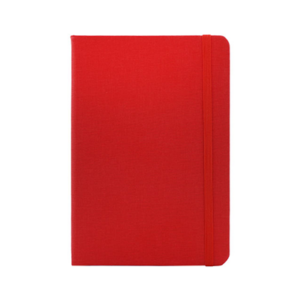 Giftsdepot - Fabricaslim Notebook 2021,A5 size, PU Material, Red Color, Malaysia