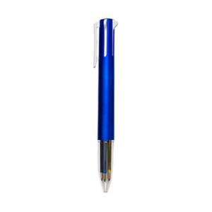 multicolour plastic ball pen with 4 ink colors
