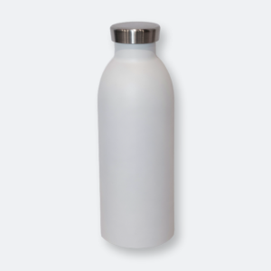Dribbo Steel Bottle in White and Black – 500ml minimalist drink flask