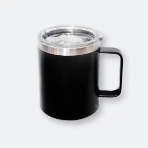 ploffy stainless steel mug with bold handle design