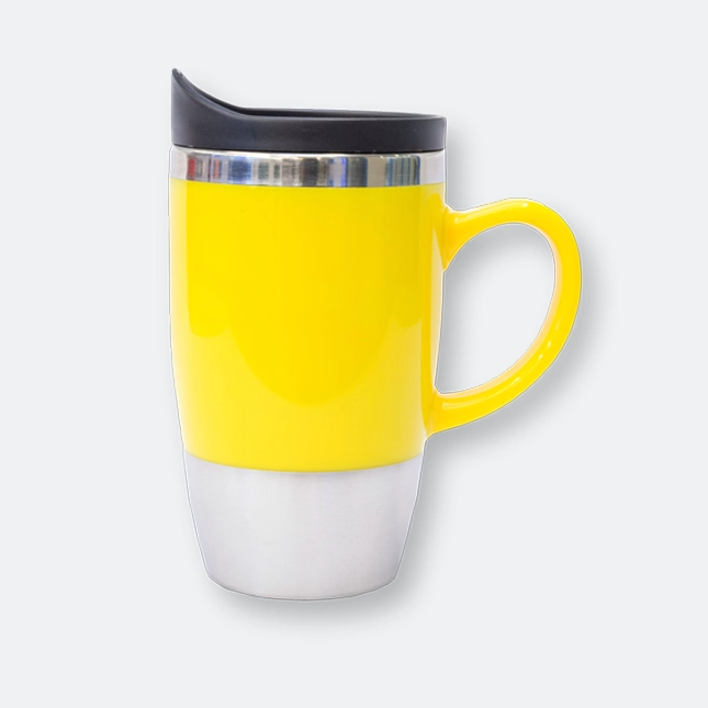 GMG1005_Alp_Stainless_Steel_Auto_Mug_YELLOW alp stainless steel auto mug with handle and secure lid