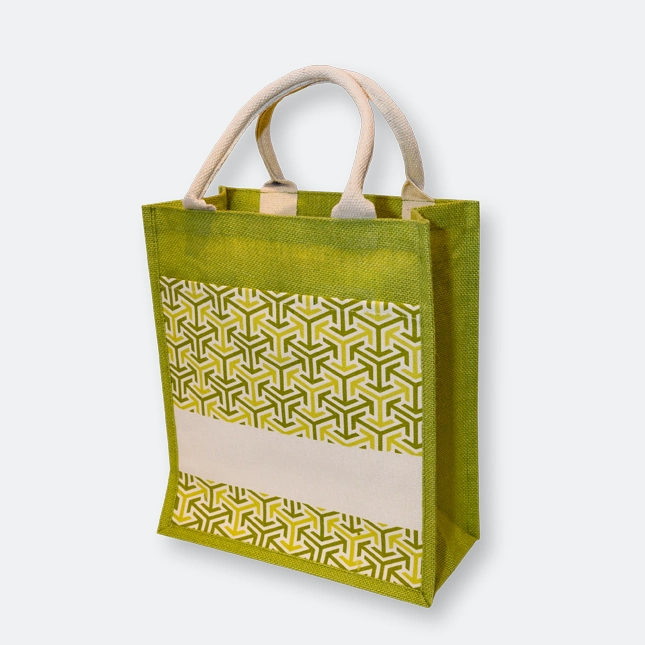 GMG1050_jute_bag_(islamic)_Lime Green GMG1050 Jute Bag (Islamic)