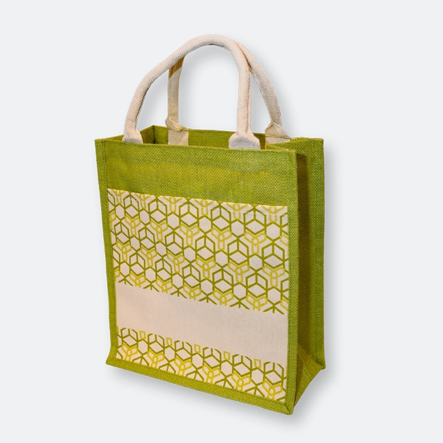 GMG1051_jute_bag_(islamic)_Lime Green GMG1051 Jute Bag (Islamic)