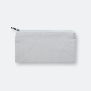 canvas pouch with zipper made from natural cotton