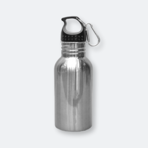 salim stainless steel sport bottle with carabiner clip