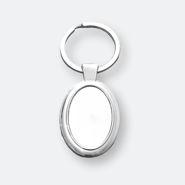 GMG1314 Wexo Metal Keychain wexo metal keychain with oval silver body and smooth finish
