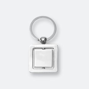 kavo metal keychain with silver rotating square design