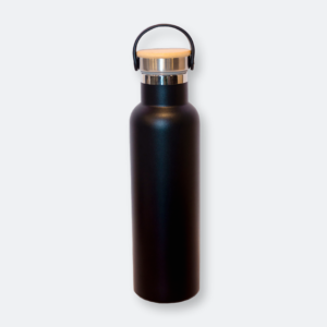 gulpix stainless steel bottle in white, black, and grey with minimalist lid design