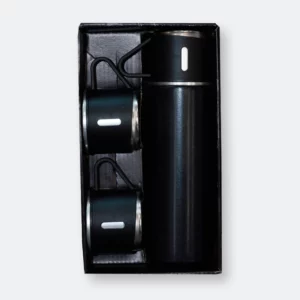 jibble stainless steel flask with mugs and lids