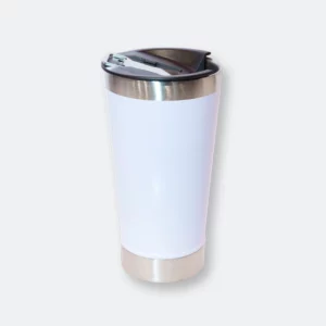 Tuffsy Stainless Steel Tumbler with lid in white