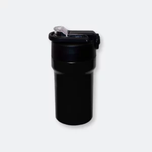 Ploopzo Stainless Steel Bottle in black – durable tumbler with 500ml capacity