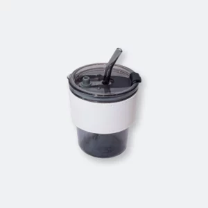 bloopix glass mug with straw lid and 400ml capacity for modern use