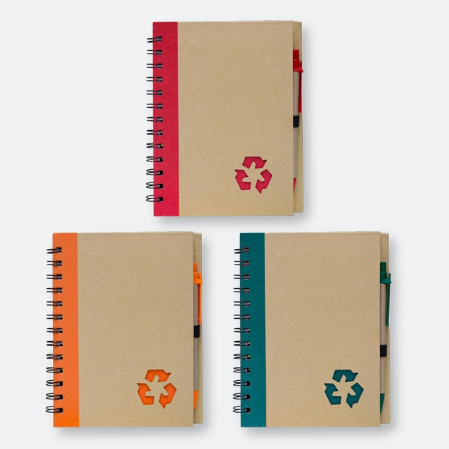 GMG1052_Trunk_Eco_Notepad_with_Pen_All_Colors GMG1052 Trunk Eco Notepad with Pen