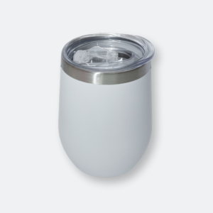 frozzly stainless steel tumbler with matte finish and clear lid