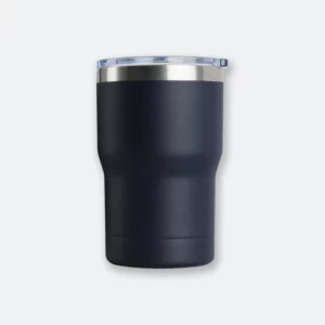 GIH2146_VIBES_Double_Wall_Coffee_Cup_M131_BLUE vibes double wall coffee cup in navy blue stainless steel with clear lid