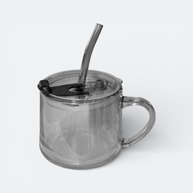 GMG2129_ClearSip_Glass_Cup_Black GMG2129 ClearSip Glass Cup (380ml)