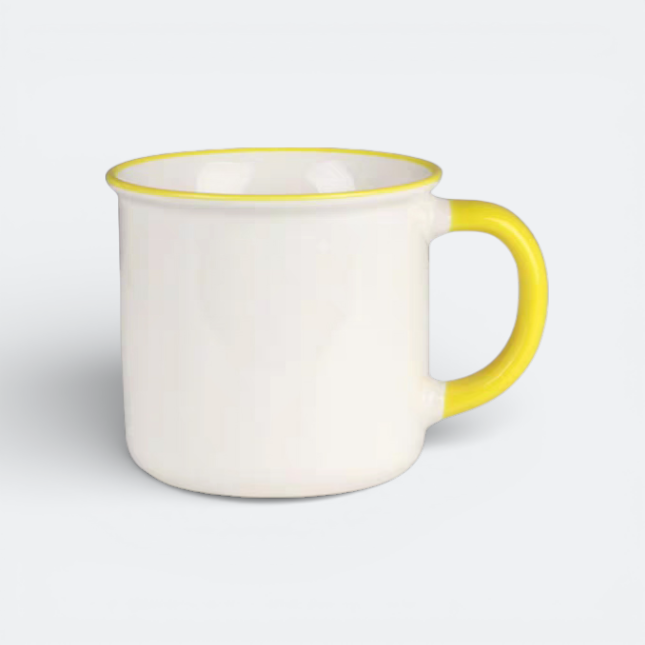 GMG2149_Colour Rim_Ceramic_Mug_Yellow GMG2149 Colour Rim Ceramic Mug (400ml)