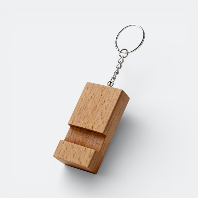 GMG3028 Block Wooden Keychain